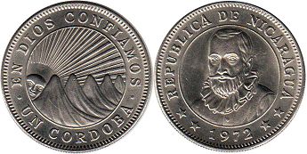 moneda Nicaragua un cordoba 1972
