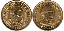 moneda Peru 50 soles 1984 almirante Grau