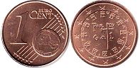 pièce de monnaie Portugal 1 euro cent 2011
