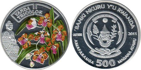 coin Rwanda 500 francs 2011