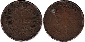 coin Sweden 1 daler 1718