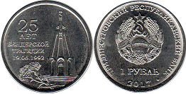 coin Transdnistria 1 rouble 2017