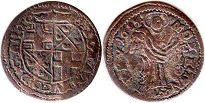 Münze Trier 1/2 petermengen 1684