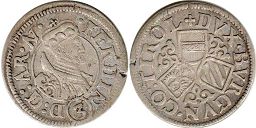 coin Austria 3 kreuzer 1564-1595