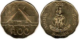 coin Vanuatu 100 vatu 2015
