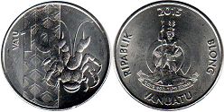 coin Vanuatu 10 vatu 2015