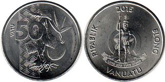 coin Vanuatu 50 vatu 2015