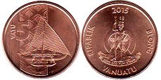 coin Vanuatu 5 vatu 2015