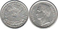 coin Venezuela 1/2 bolivar 1945