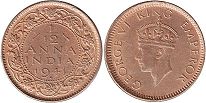 coin India 1/12 anna 1941