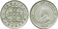 coin Jamaika 1 farthing 1928