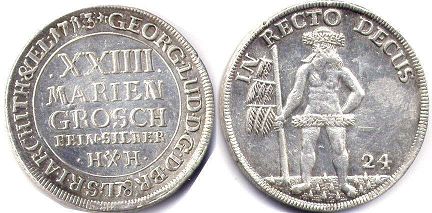 Brunswick-Luneburg-Calenberg 24 mariengroschen 1713