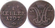 Hesse-Cassel 1 heller 1797
