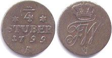 East Frisia 1/4 stuber 1799
