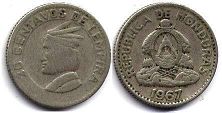 Honduras 20 centavos 1967