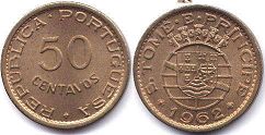 Saint Thomas and Prince 50 centavos 1962
