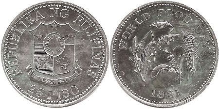 coin Philippines 25 piso 1981