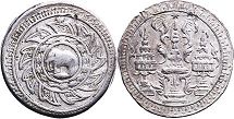 coin Thailand Siam 1 fuang 1860