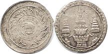 coin Thailand Siam 1 fuang 1869