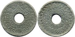 coin Thailand 10 satang 1944