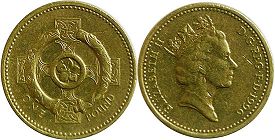 Münze Großbritannien one Pfund 1996