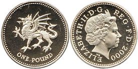 Münze Großbritannien Pfund 2000