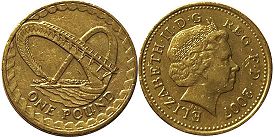 coin UK pound 2007