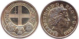 coin UK pound 2010