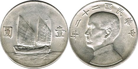 coin chinese silver dollar 1934