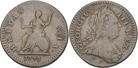 monnaie UK vieille 1 farthing 1773