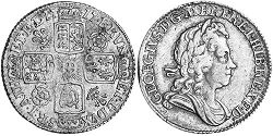 Münze Großbritannien alt
 6 pence 1717