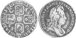 Münze Großbritannien alt
 6 pence 1723
