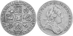 Münze Großbritannien alt
 6 pence 1726