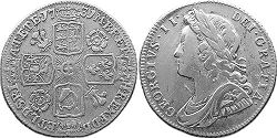 Münze Großbritannien alt
 1 Schilling
 1731