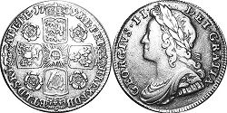 Münze Großbritannien alt
 1 Schilling
 1739