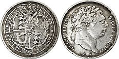 monnaie UK vieille 6 pence 1817