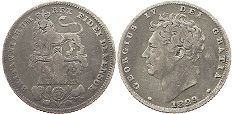 Münze Großbritannien alt
 6 pence 1829