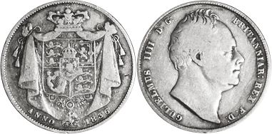Münze Großbritannien 1/2 Krone
 1836