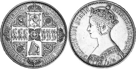 Münze Großbritannien Krone
 1847