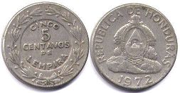 Honduras 5 centavos 1972