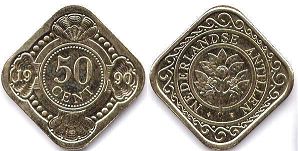 Netherlands Antilles 50 cents 1990