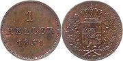 coin Bavaria 1 heller 1851