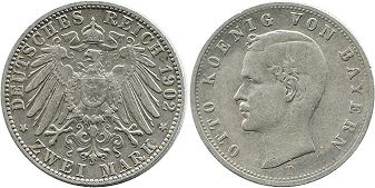 Münze Bayern 2 Mark 1902