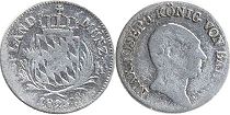 Münze Bayern 3 Kreuzer 1825