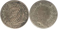 Münze Bayern 6 kreuzer 1807