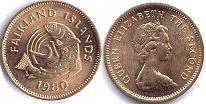 Falkland 1/2 penny 1980