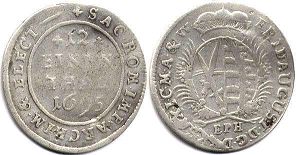 Saxony 1/12 taler 1695