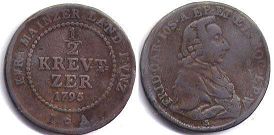 Mainz 1/2 kreuzer 1795