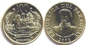 Paraguay 100 guaranies 2005