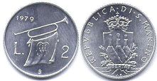 San Marino 2 lire 1979